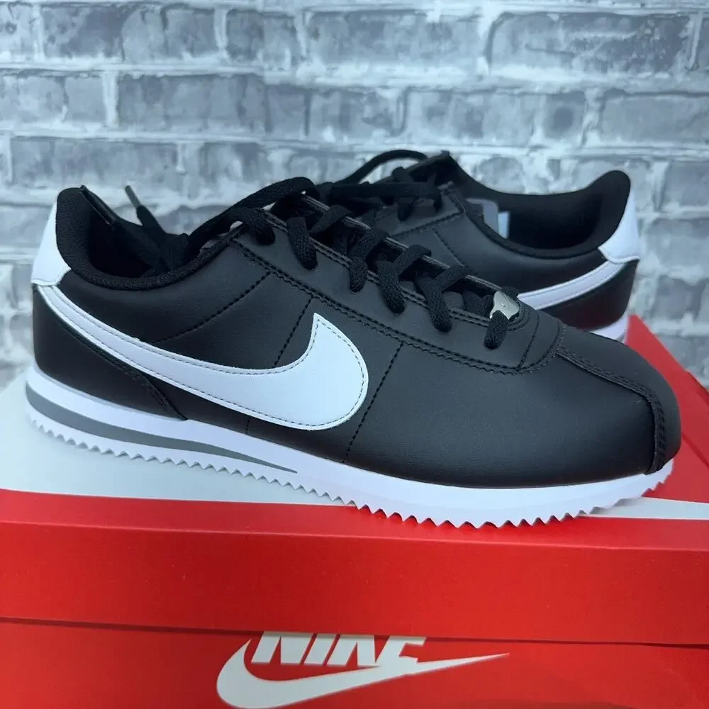 Nike Cortez GS Black White Cool Grey DM0950-001 Youth Size 7Y / Womens 8.5 New